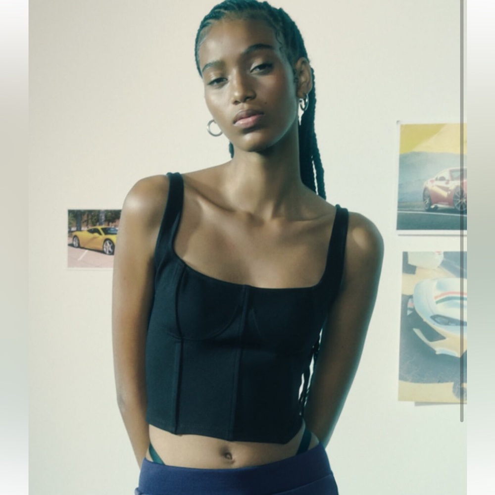 Zara black corset top